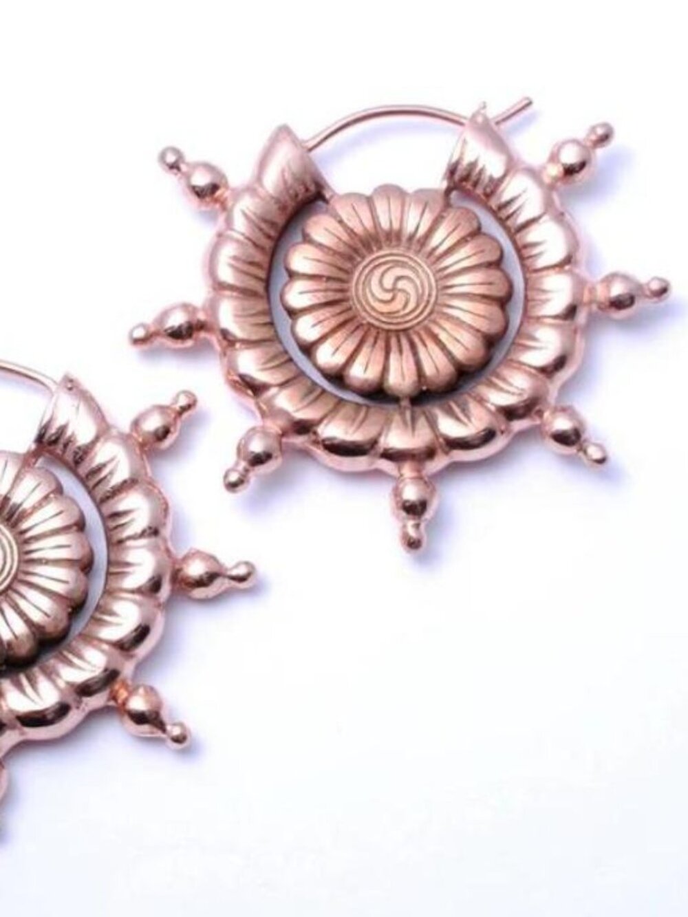 Dharma Wheel Earrings from Maya Jewelry